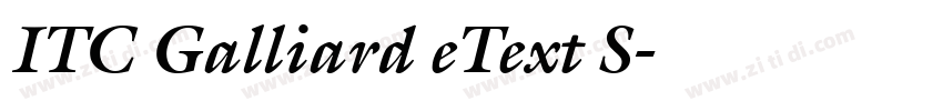 ITC Galliard eText S字体转换